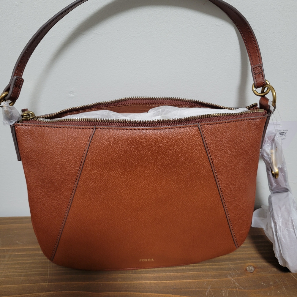 Fossil Women's Tan Leather Shoulder Bag